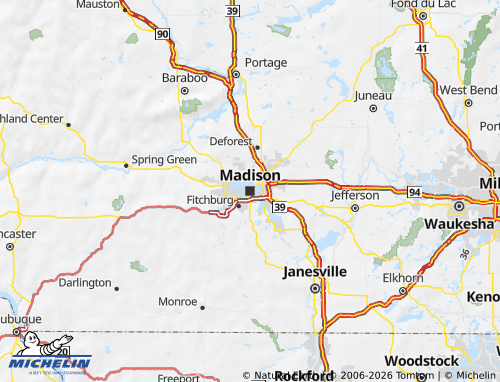Carte MICHELIN Wisconsin - ViaMichelin