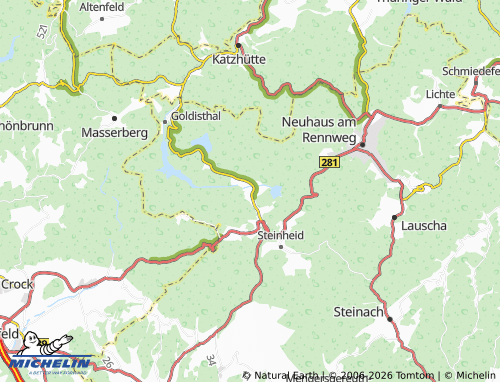 MICHELIN Scheibe-Alsbach map - ViaMichelin