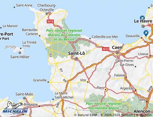 Mapa MICHELIN Manche - ViaMichelin