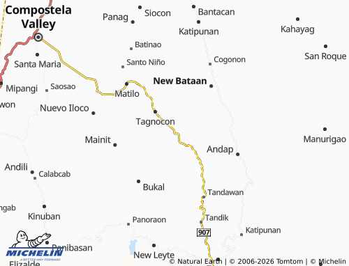 MICHELIN Camanlangan map - ViaMichelin