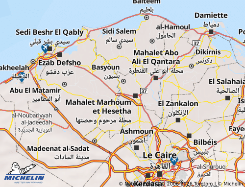 Carte MICHELIN Kafr El Zayat - ViaMichelin