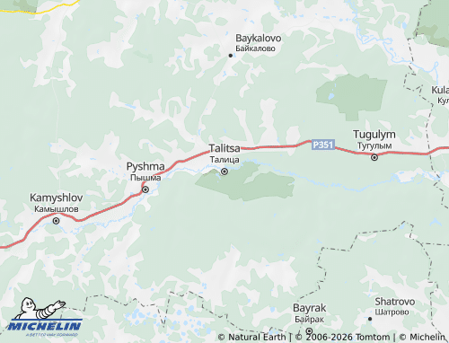 Carte MICHELIN Talitsa - ViaMichelin