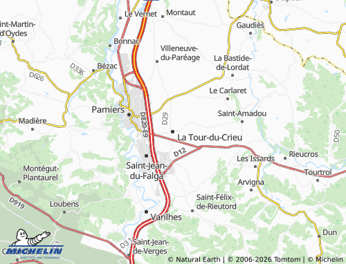 Mappa MICHELIN La Tour-du-Crieu - ViaMichelin