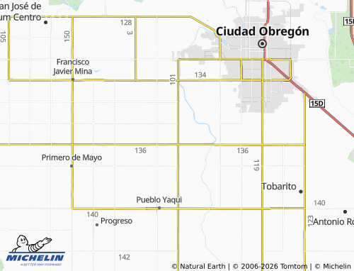 MICHELIN Benito Juárez Localidad map - ViaMichelin