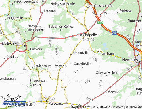 Carte MICHELIN Amponville - ViaMichelin