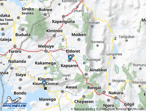 Kaart MICHELIN Uasin Gishu - ViaMichelin