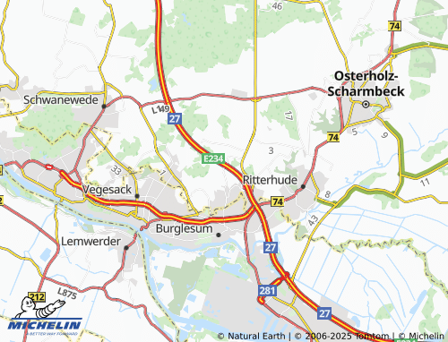 MICHELIN-Landkarte Bentloge - ViaMichelin