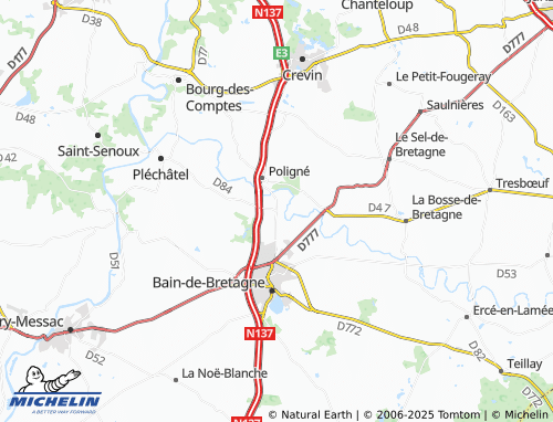 Mapa MICHELIN Le Châtellier - ViaMichelin