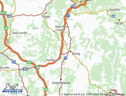 MICHELIN Orbanići map - ViaMichelin