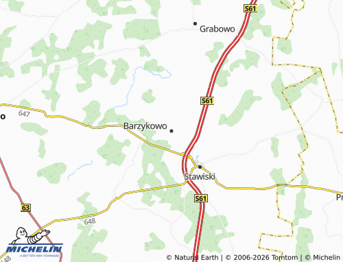 Carte MICHELIN Barzykowo - ViaMichelin