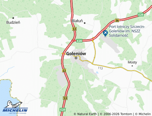 MICHELIN-Landkarte Goleniów - ViaMichelin