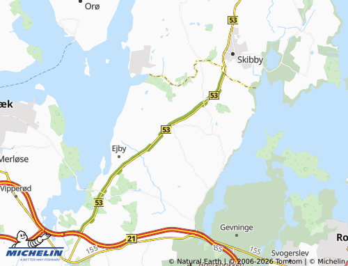 Mappa MICHELIN Kirke Hyllinge - ViaMichelin