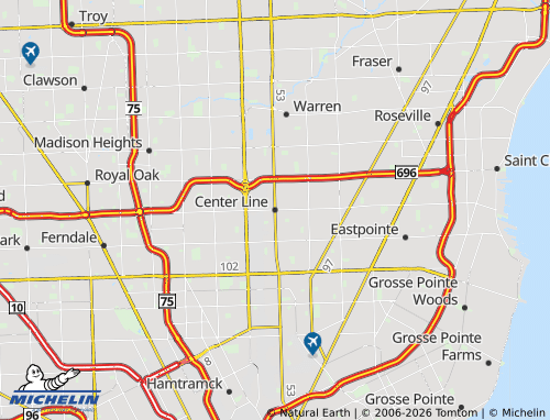 Mappa MICHELIN Center Line - ViaMichelin