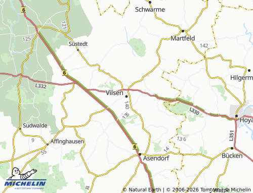 MICHELIN Vilsen map - ViaMichelin
