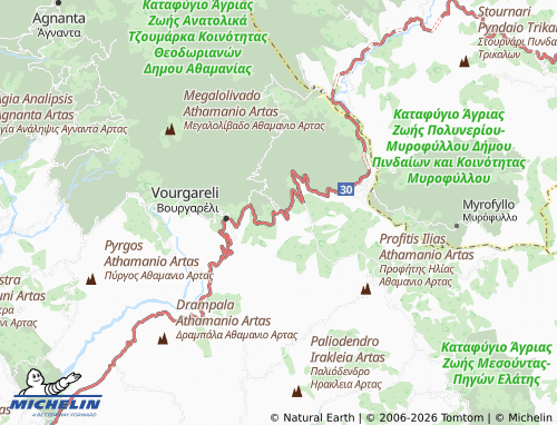 Mappa MICHELIN Athamanio - ViaMichelin