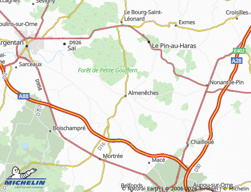 Mapa MICHELIN Almenêches - ViaMichelin