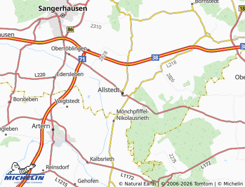MICHELIN Allstedt map - ViaMichelin