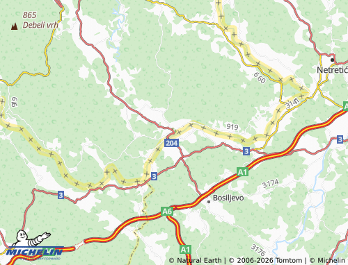 MICHELIN-Landkarte Vinica - ViaMichelin