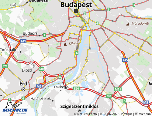 MICHELIN-Landkarte 22. Kerület - ViaMichelin