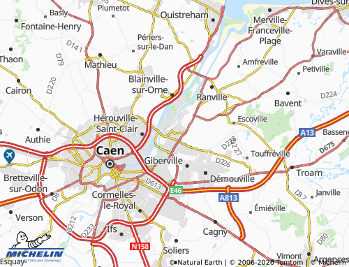 MICHELIN Colombelles map - ViaMichelin