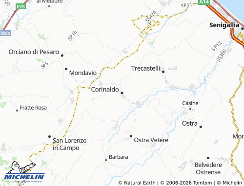MICHELIN Corinaldo map - ViaMichelin