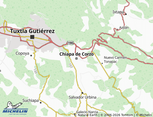 Carte MICHELIN Chiapa de Corzo - ViaMichelin