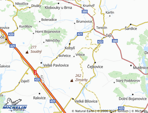 MICHELIN Vrbice map - ViaMichelin