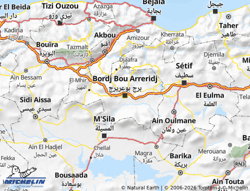 MICHELIN Bordj Bou Arreridj map - ViaMichelin