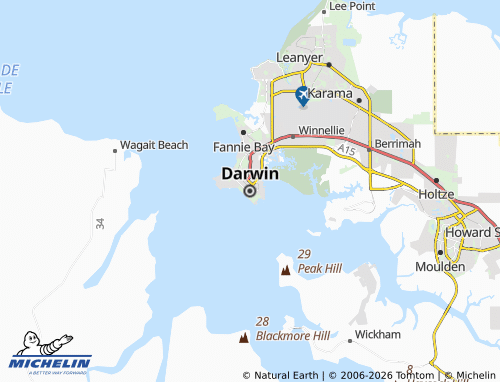 Mapa MICHELIN Darwin - ViaMichelin