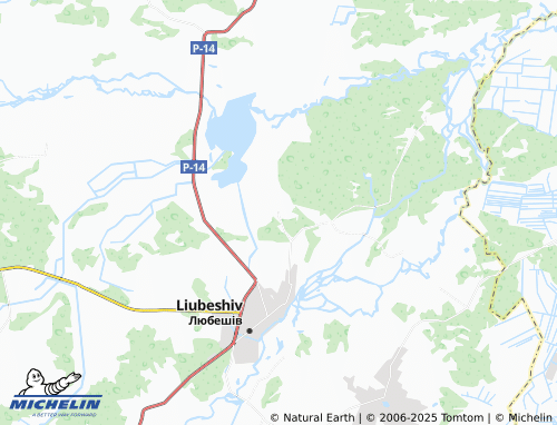 MICHELIN Pidkormillia map - ViaMichelin