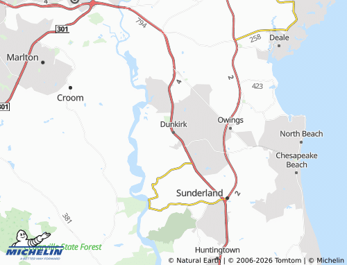 Mapa MICHELIN Dunkirk - ViaMichelin