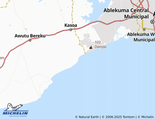 MICHELIN Nyanyanu map - ViaMichelin