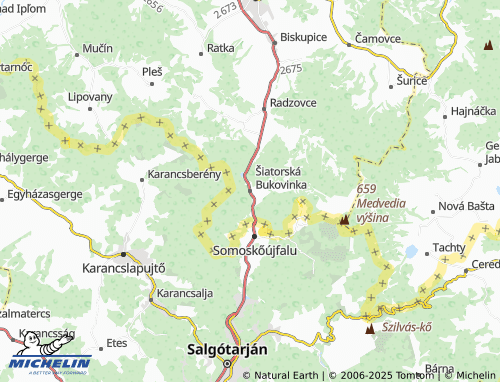 Mappa MICHELIN Šiatorská Bukovinka - ViaMichelin