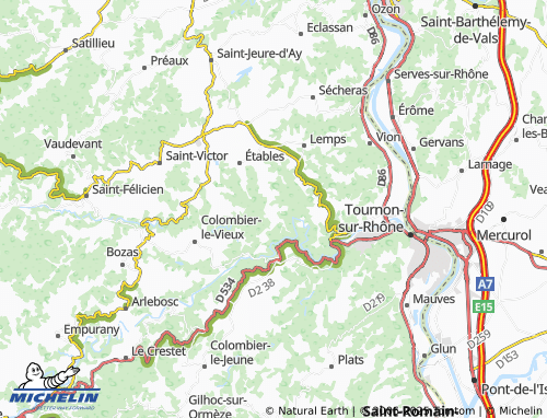 MICHELIN-Landkarte Maurins - ViaMichelin