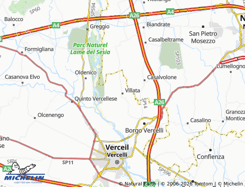 Mapa MICHELIN Villata - ViaMichelin
