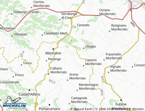 Mapa MICHELIN Grazzano Badoglio - ViaMichelin