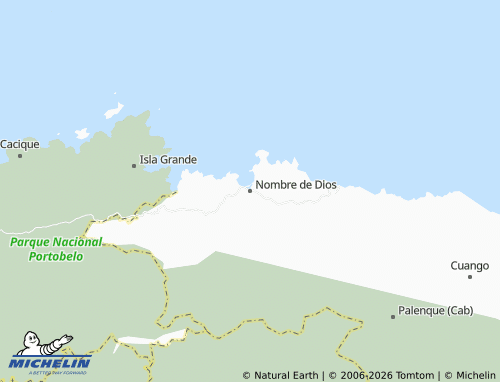 Carte MICHELIN Nombre de Dios - ViaMichelin