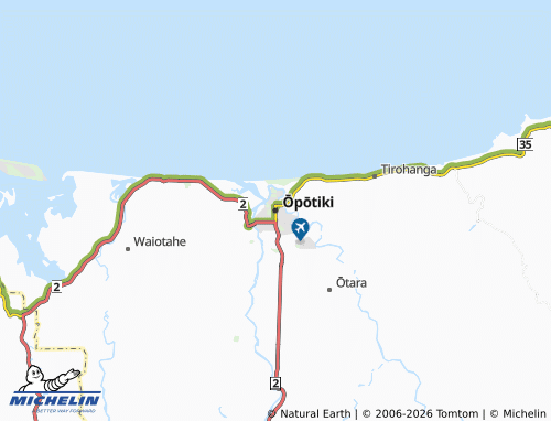 Mapa MICHELIN Ōpōtiki - ViaMichelin