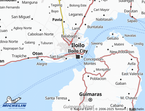 Carte MICHELIN Malipayon-Delgado - ViaMichelin