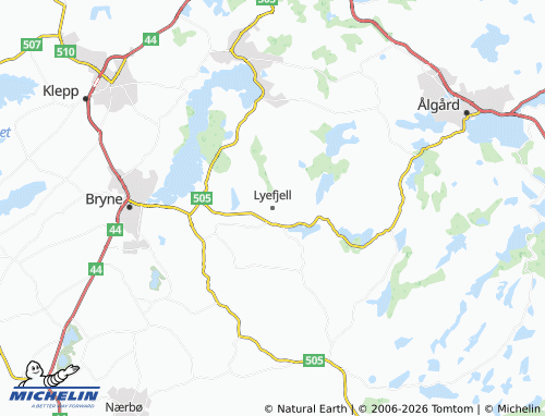 Carte MICHELIN Lyefjell - ViaMichelin