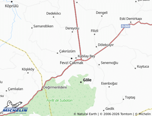 MICHELIN Kubilay Bey map - ViaMichelin