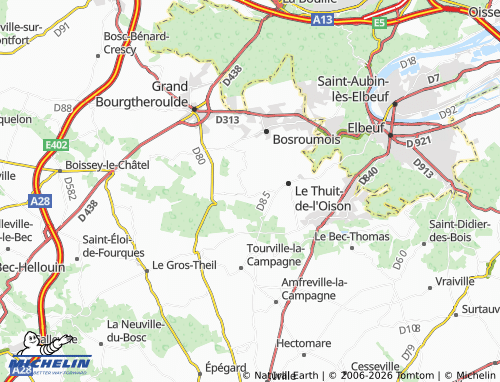 MICHELIN-Landkarte Le Thuit-Simer - ViaMichelin