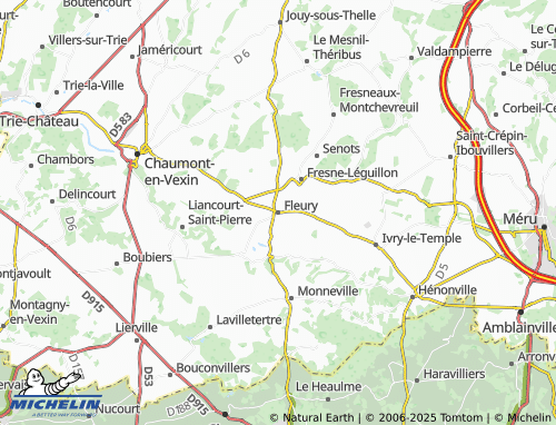 MICHELIN Fleury map - ViaMichelin