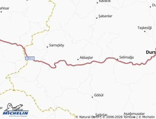 MICHELIN Akbaşlar map - ViaMichelin