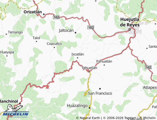 MICHELIN Cuatamaya, Ixcatlán map - ViaMichelin