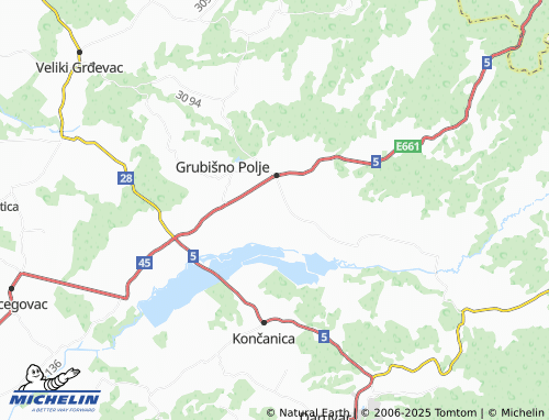 MICHELIN Poljani map - ViaMichelin
