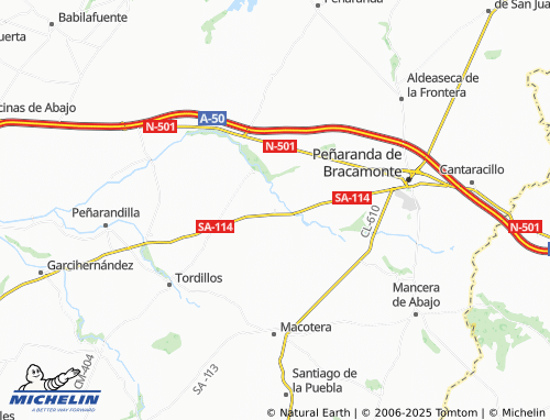 MICHELIN Nava de Sotrobal map - ViaMichelin