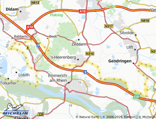 Carte MICHELIN 's-Heerenberg - ViaMichelin