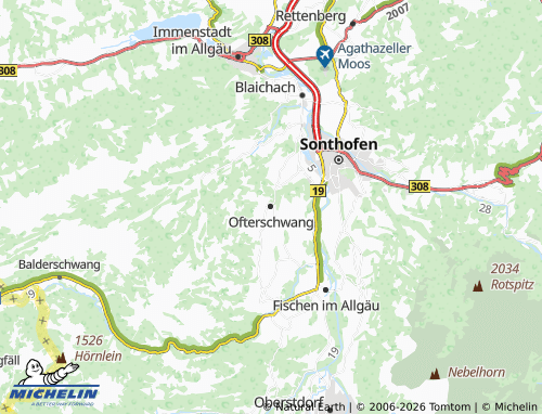 MICHELIN Ofterschwang map - ViaMichelin