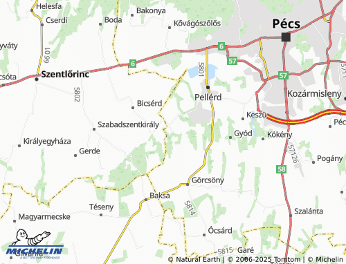 Carte MICHELIN Aranyosgadány - ViaMichelin